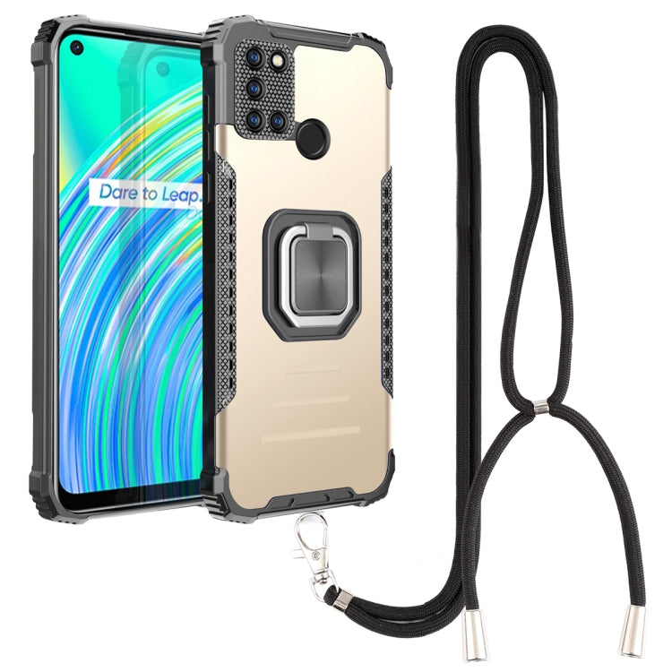 For OPPO Realme C17 / Realme 7i Aluminum Alloy + TPU Phone Case with Lanyard