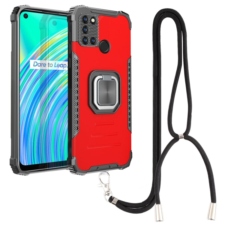 For OPPO Realme C17 / Realme 7i Aluminum Alloy + TPU Phone Case with Lanyard