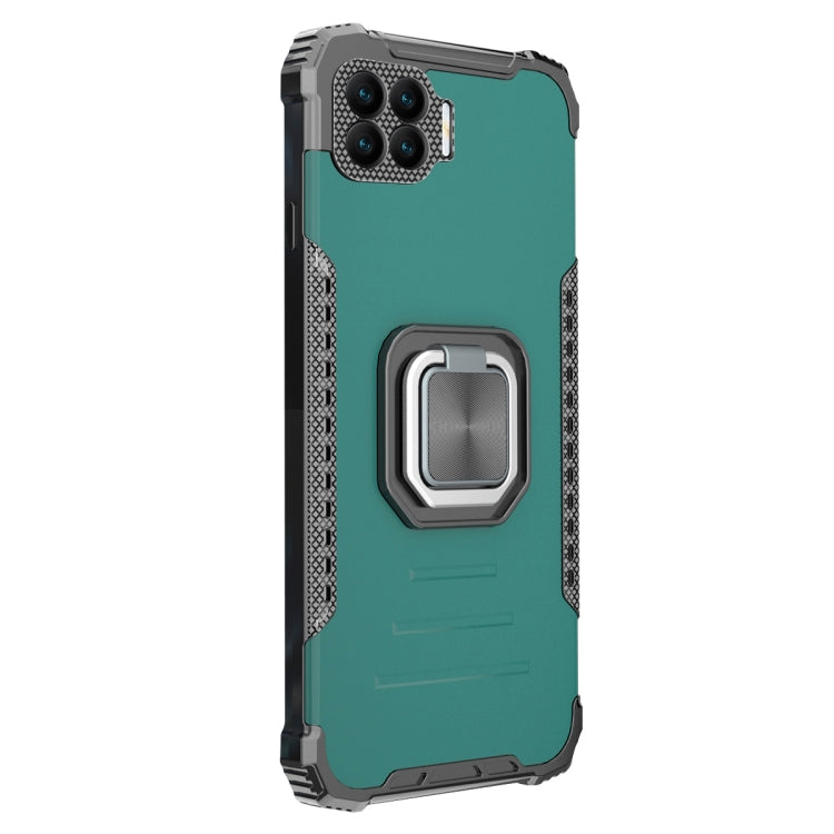 For OPPO Reno4 F Aluminum Alloy + TPU Phone Case with Lanyard