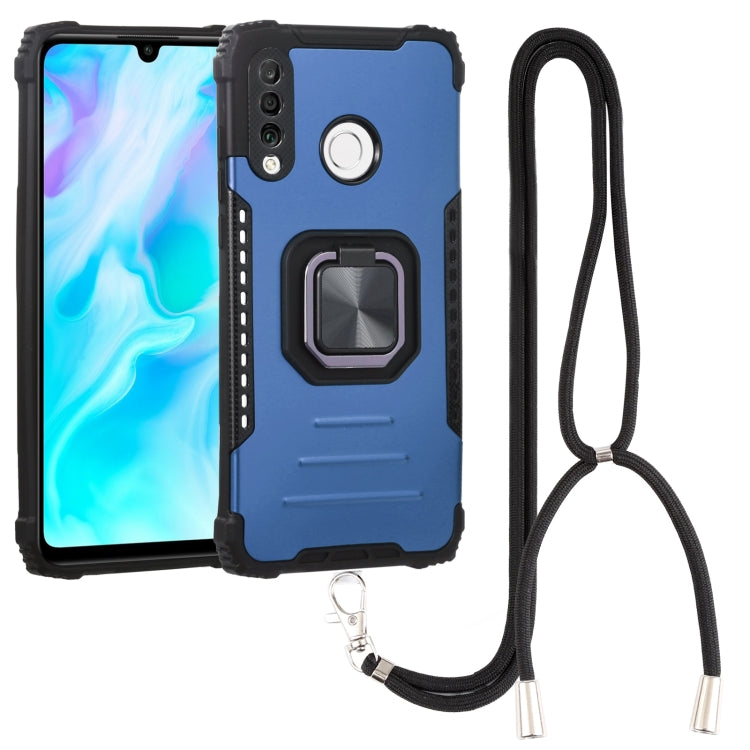 For Huawei P30 Lite / nova 4e Aluminum Alloy + TPU Phone Case with Lanyard