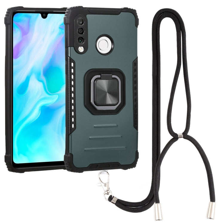 For Huawei P30 Lite / nova 4e Aluminum Alloy + TPU Phone Case with Lanyard
