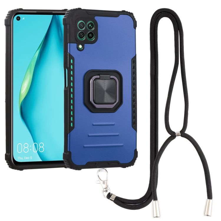 For Huawei P40 Lite / nova 6 SE / nova 7i Aluminum Alloy + TPU Phone Case with Lanyard