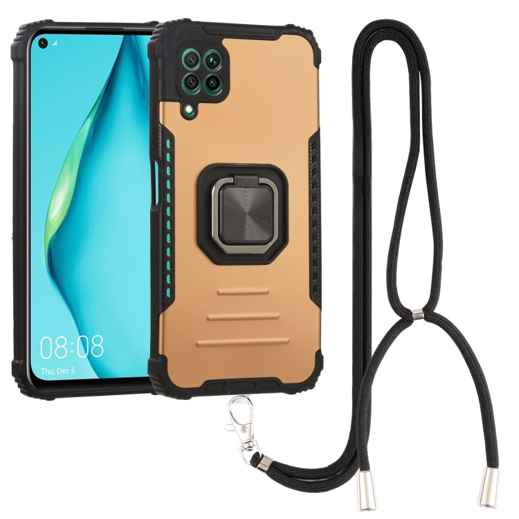 For Huawei P40 Lite / nova 6 SE / nova 7i Aluminum Alloy + TPU Phone Case with Lanyard