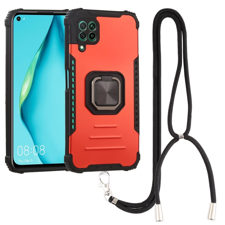 For Huawei P40 Lite / nova 6 SE / nova 7i Aluminum Alloy + TPU Phone Case with Lanyard