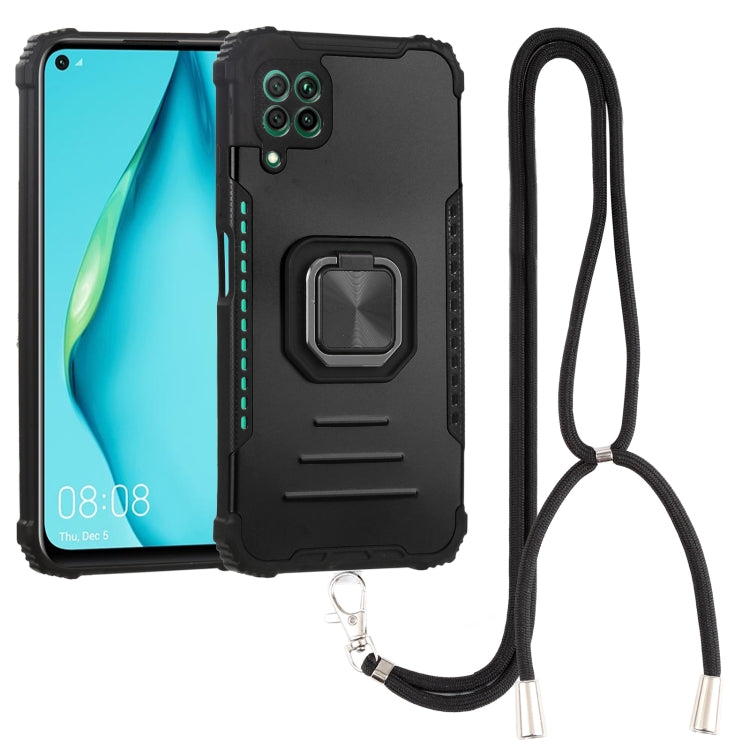 For Huawei P40 Lite / nova 6 SE / nova 7i Aluminum Alloy + TPU Phone Case with Lanyard