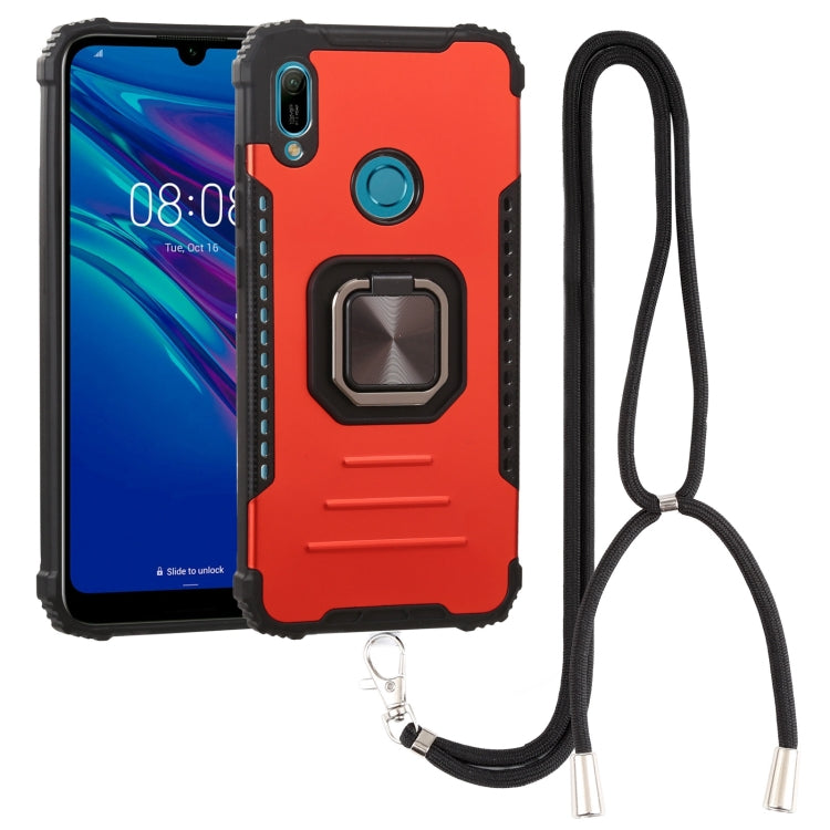 For Huawei Y6 2019 / Y6 Pro 2019 / Y6s Aluminum Alloy + TPU Phone Case with Lanyard
