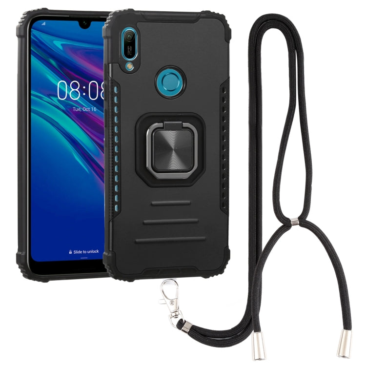 For Huawei Y6 2019 / Y6 Pro 2019 / Y6s Aluminum Alloy + TPU Phone Case with Lanyard