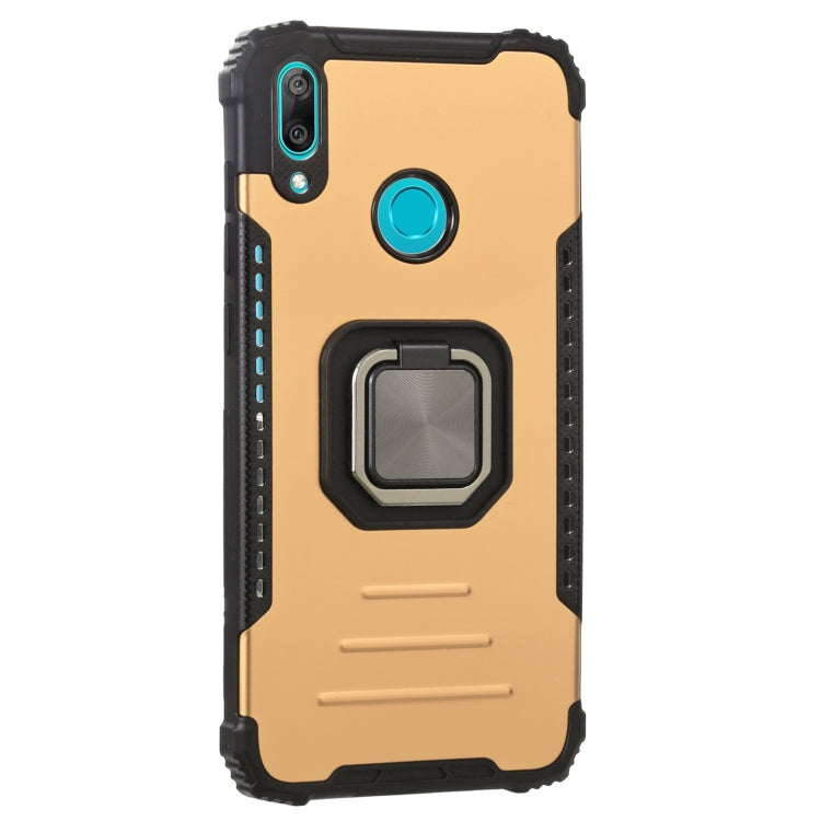 For Huawei Y7 2019 / Y7 Prime 2019 Aluminum Alloy + TPU Phone Case with Lanyard