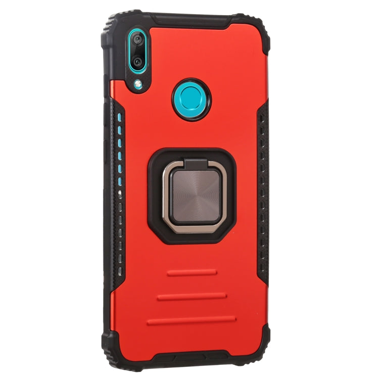 For Huawei Y7 2019 / Y7 Prime 2019 Aluminum Alloy + TPU Phone Case with Lanyard