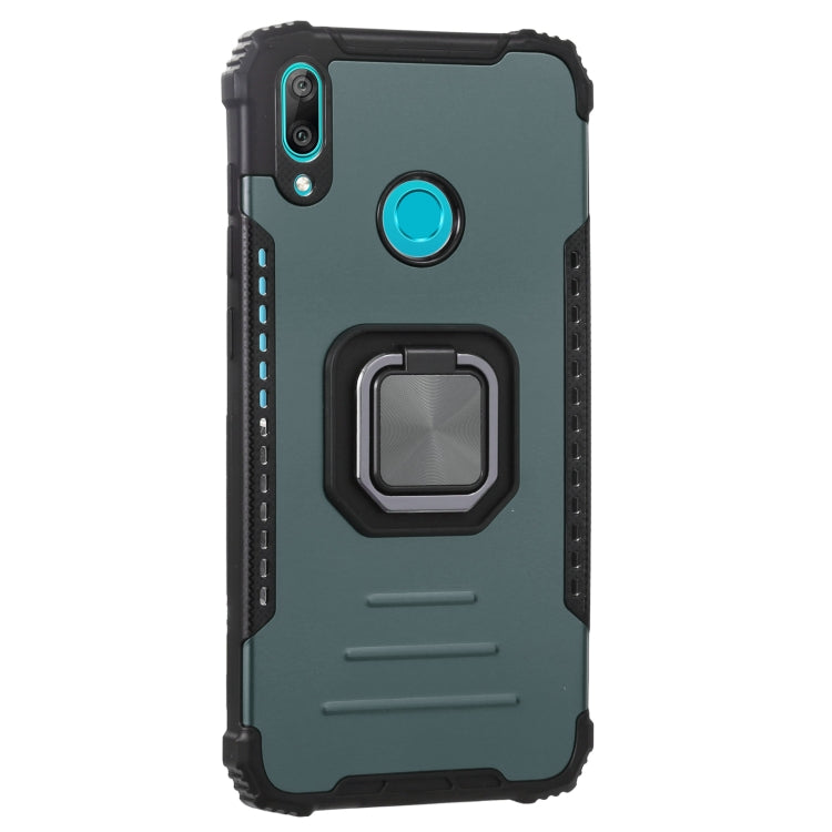 For Huawei Y7 2019 / Y7 Prime 2019 Aluminum Alloy + TPU Phone Case with Lanyard