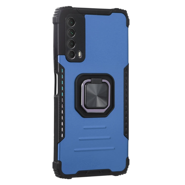 For Huawei Y7a / P Smart 2021 Aluminum Alloy + TPU Phone Case with Lanyard