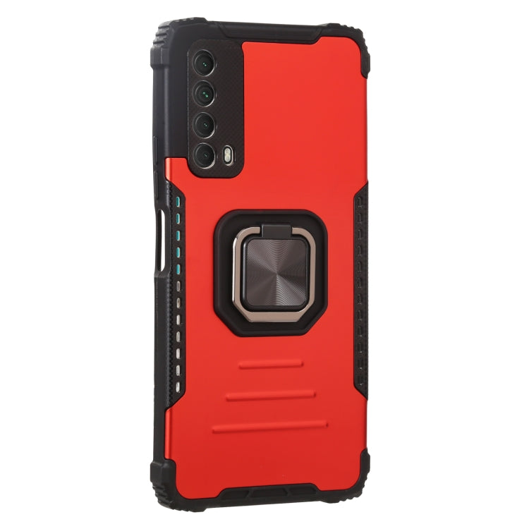 For Huawei Y7a / P Smart 2021 Aluminum Alloy + TPU Phone Case with Lanyard