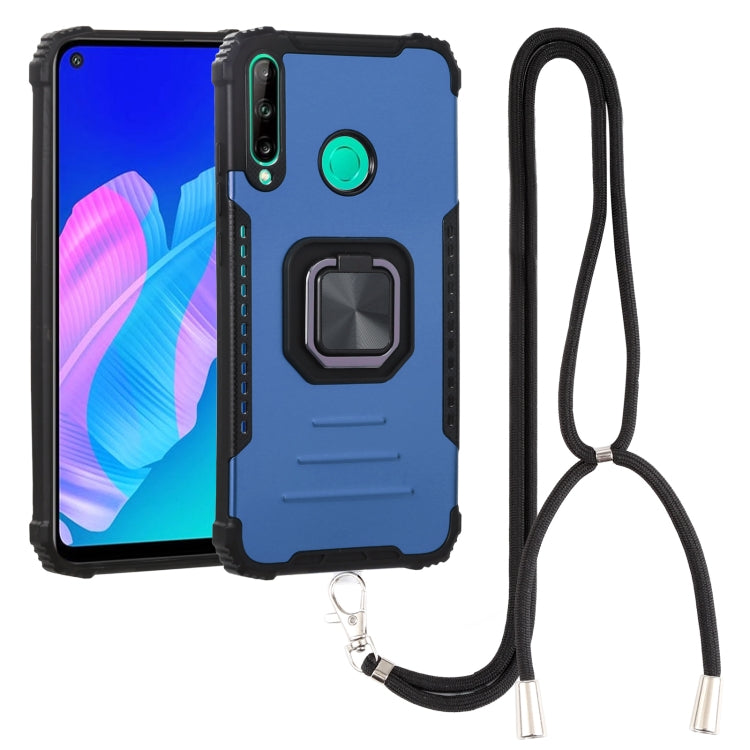 For Huawei Y7p / P40 Lite E Aluminum Alloy + TPU Phone Case with Lanyard
