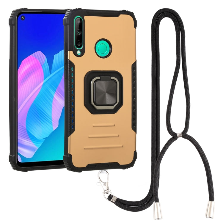 For Huawei Y7p / P40 Lite E Aluminum Alloy + TPU Phone Case with Lanyard