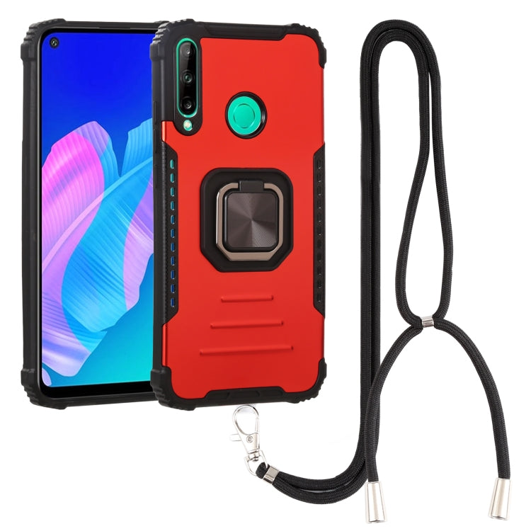 For Huawei Y7p / P40 Lite E Aluminum Alloy + TPU Phone Case with Lanyard