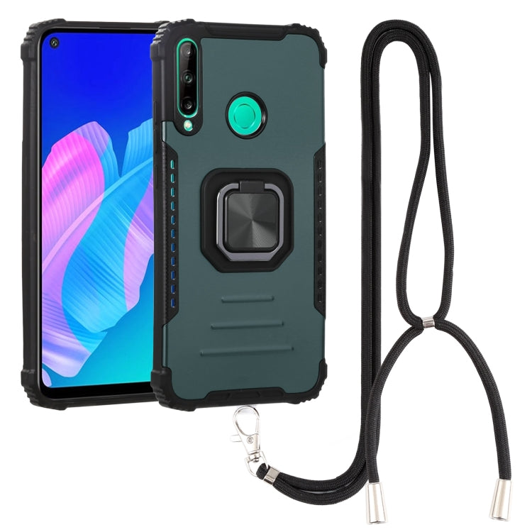 For Huawei Y7p / P40 Lite E Aluminum Alloy + TPU Phone Case with Lanyard