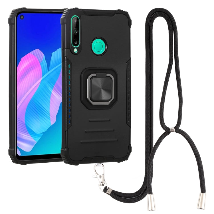 For Huawei Y7p / P40 Lite E Aluminum Alloy + TPU Phone Case with Lanyard