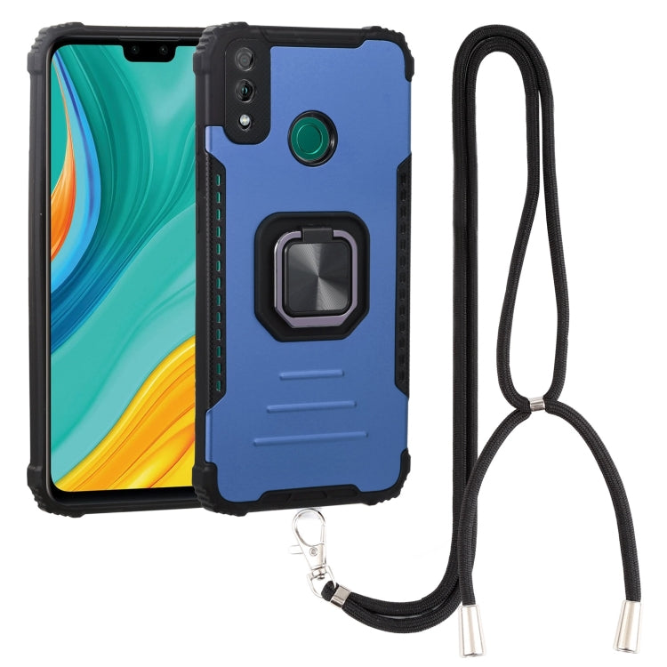 For Huawei Y8s Aluminum Alloy + TPU Phone Case with Lanyard