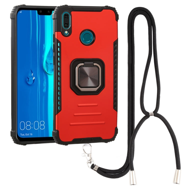 For Huawei Y9 2019 / Enjoy 9 Plus / Enjoy 20e Aluminum Alloy + TPU Phone Case with Lanyard