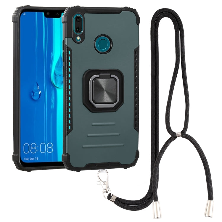 For Huawei Y9 2019 / Enjoy 9 Plus / Enjoy 20e Aluminum Alloy + TPU Phone Case with Lanyard