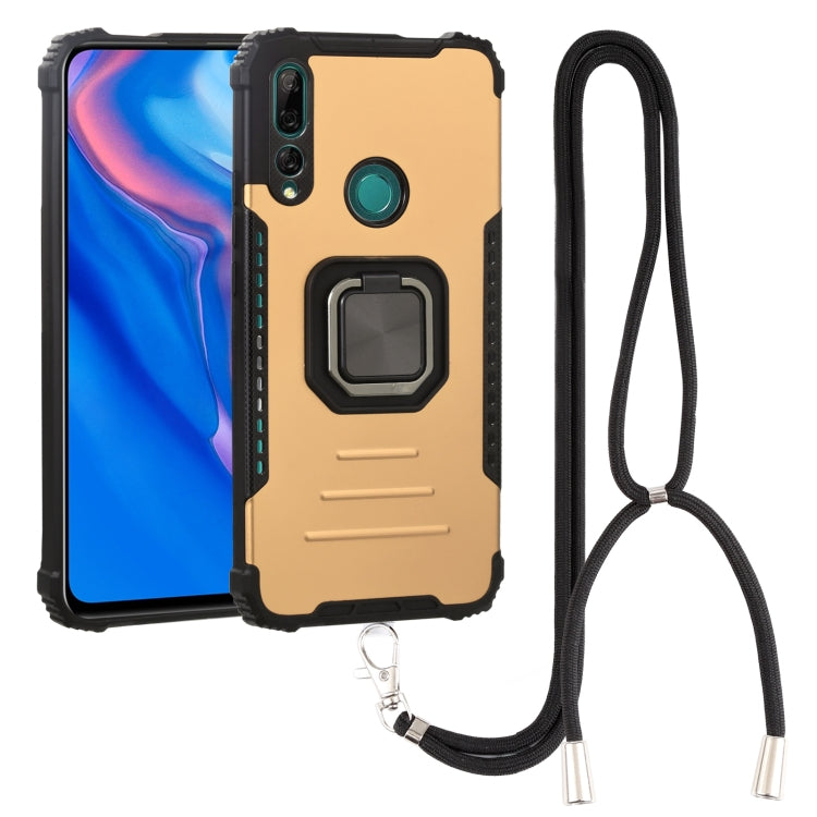 For Huawei Y9 Prime 2019 / Enjoy 10 Plus Aluminum Alloy + TPU Phone Case with Lanyard