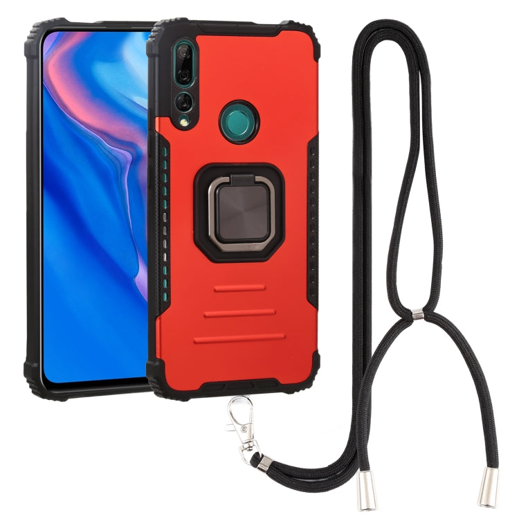 For Huawei Y9 Prime 2019 / Enjoy 10 Plus Aluminum Alloy + TPU Phone Case with Lanyard