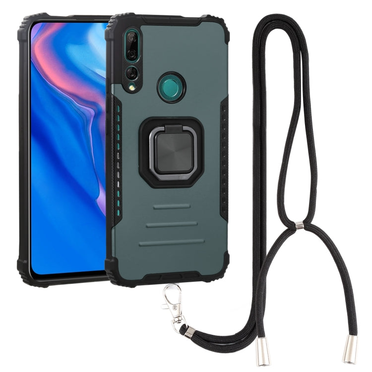 For Huawei Y9 Prime 2019 / Enjoy 10 Plus Aluminum Alloy + TPU Phone Case with Lanyard