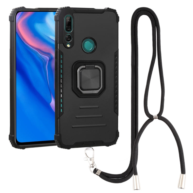 For Huawei Y9 Prime 2019 / Enjoy 10 Plus Aluminum Alloy + TPU Phone Case with Lanyard