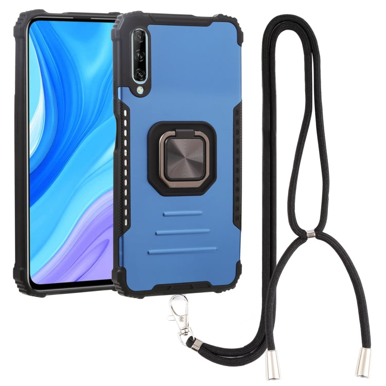 For Huawei Y9s Aluminum Alloy + TPU Phone Case with Lanyard