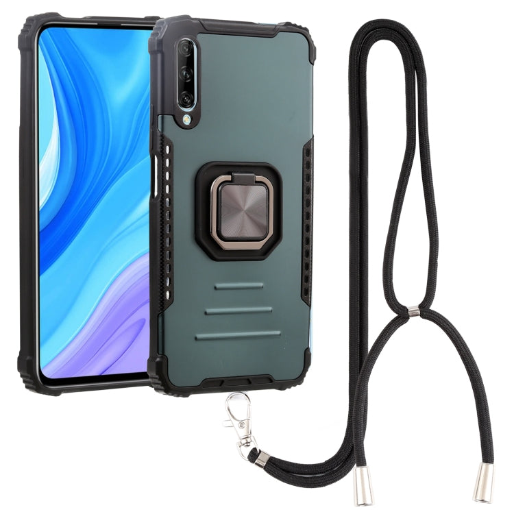 For Huawei Y9s Aluminum Alloy + TPU Phone Case with Lanyard