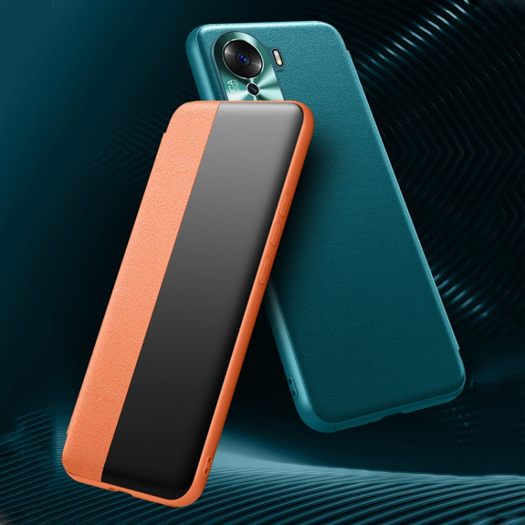 For Honor 60 Magnetic Side Window View Flip Leather Phone Case