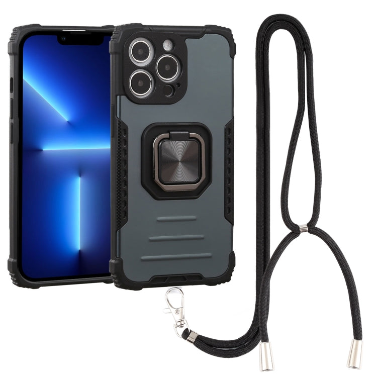 For iPhone 13 Pro Lanyard Aluminum TPU Case