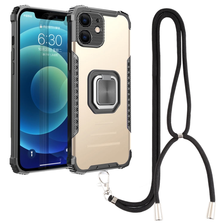 For iPhone 12 Lanyard Aluminum TPU Case