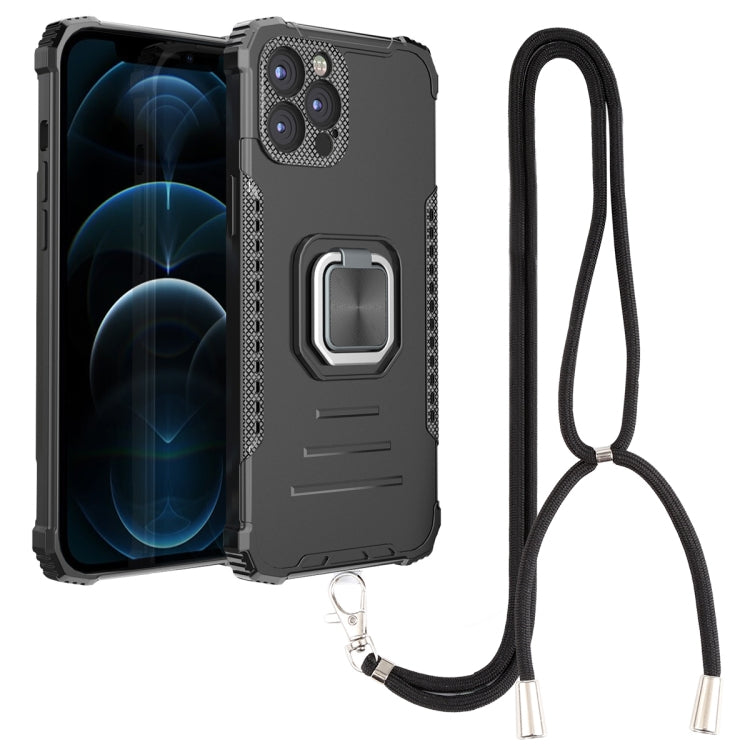 For iPhone 12 Pro Lanyard Aluminum TPU Case
