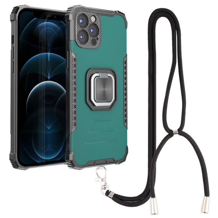 For iPhone 12 Pro Lanyard Aluminum TPU Case