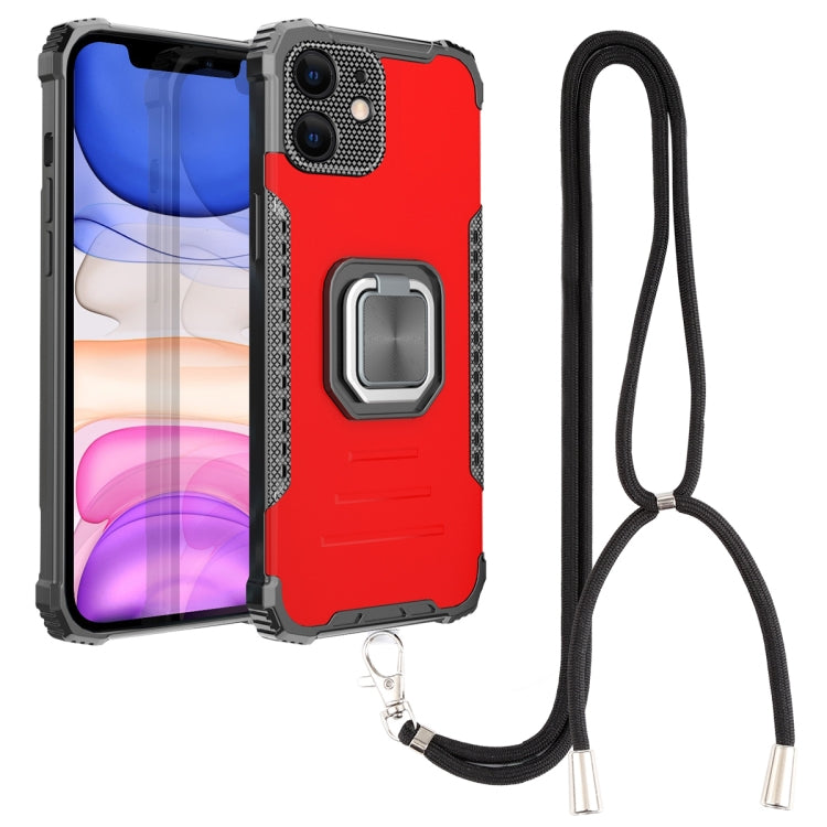 For iPhone 11 Lanyard Aluminum TPU Case