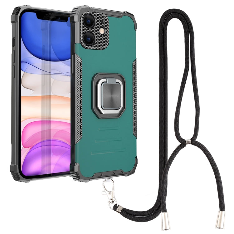 For iPhone 11 Lanyard Aluminum TPU Case