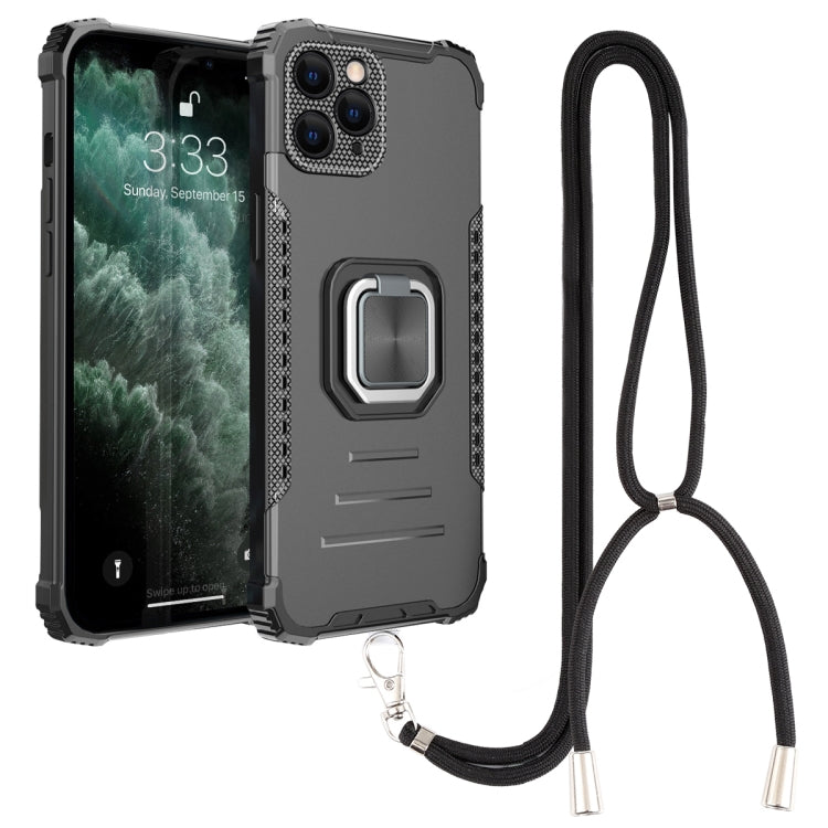 For iPhone 11 Pro Lanyard Aluminum TPU Case