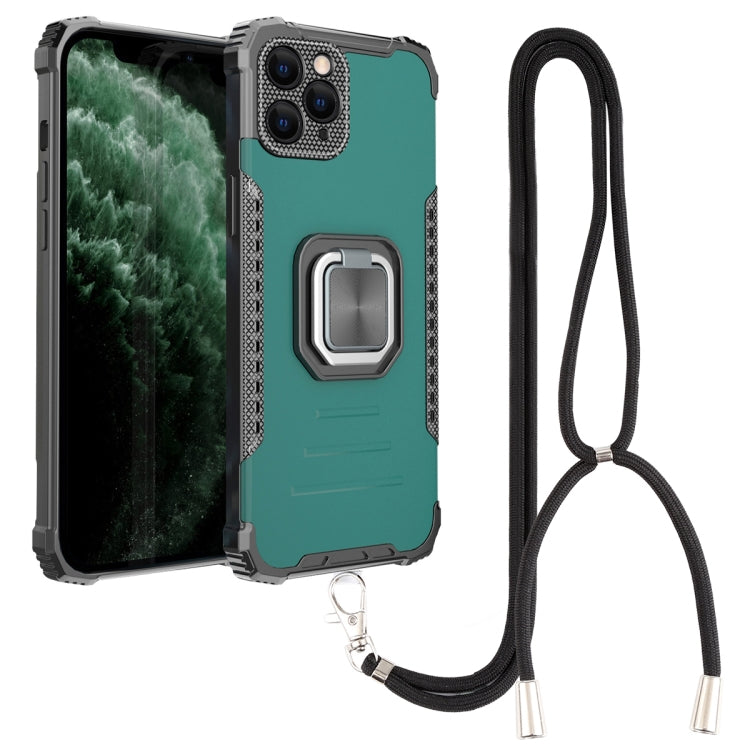 For iPhone 11 Pro Max Lanyard Aluminum TPU Case