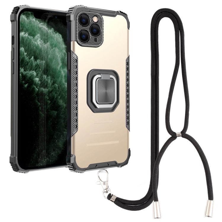 For iPhone 11 Pro Max Lanyard Aluminum TPU Case