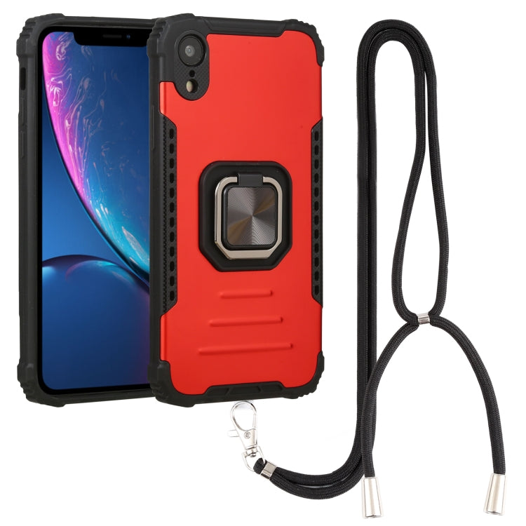 For iPhone XR Lanyard Aluminum TPU Case
