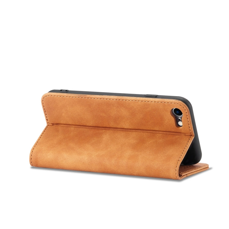For iPhone SE 2022 / SE 2020 / 8 / 7 Magnetic Dual-fold Leather Case