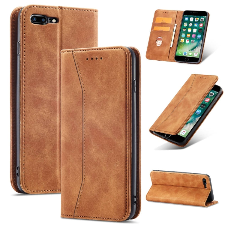 Magnetic Dual-fold Leather Case For iPhone 8 Plus / 7 Plus
