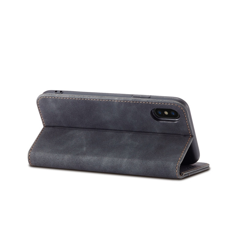 For iPhone X / XS Magnetic Dual-fold Leather Case
