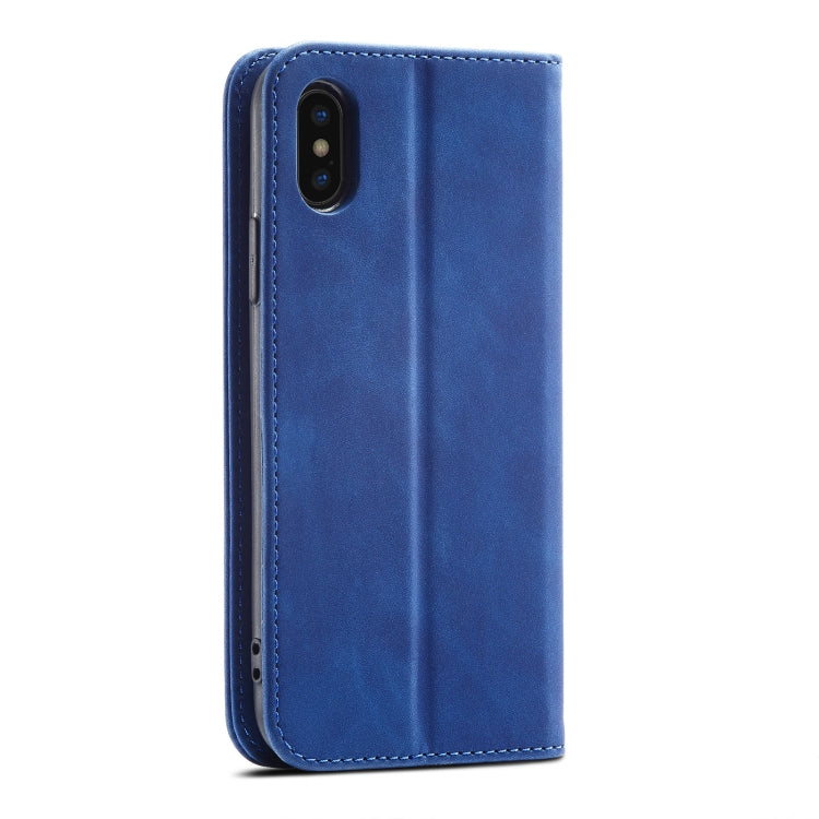For iPhone X / XS Magnetic Dual-fold Leather Case