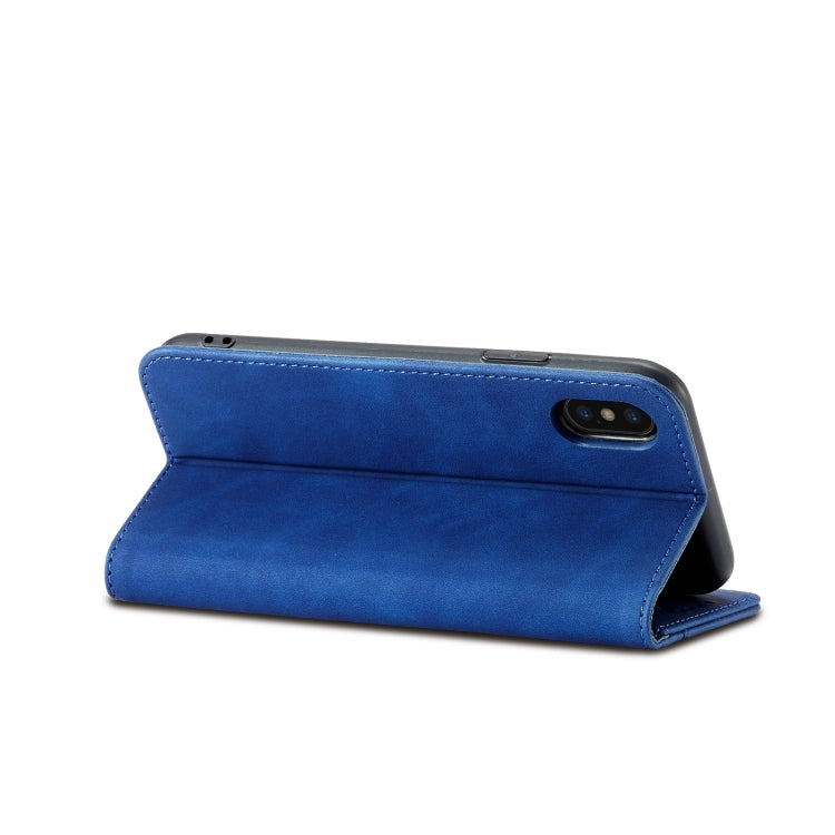 For iPhone X / XS Magnetic Dual-fold Leather Case