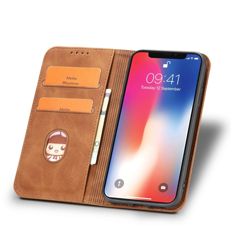 For iPhone X / XS Magnetic Dual-fold Leather Case