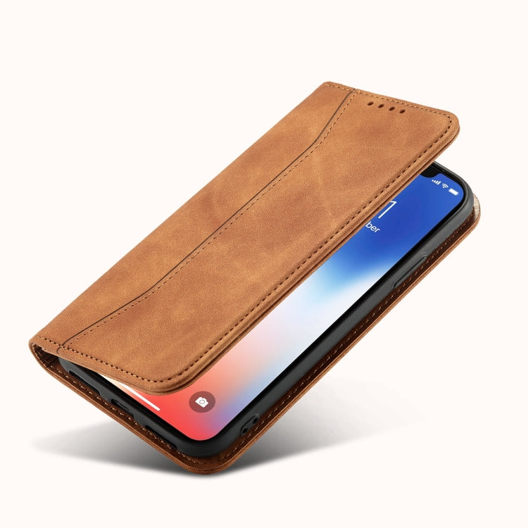 For iPhone X / XS Magnetic Dual-fold Leather Case