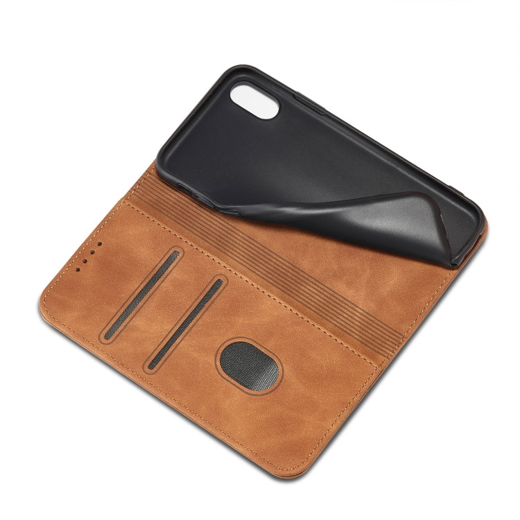 For iPhone X / XS Magnetic Dual-fold Leather Case