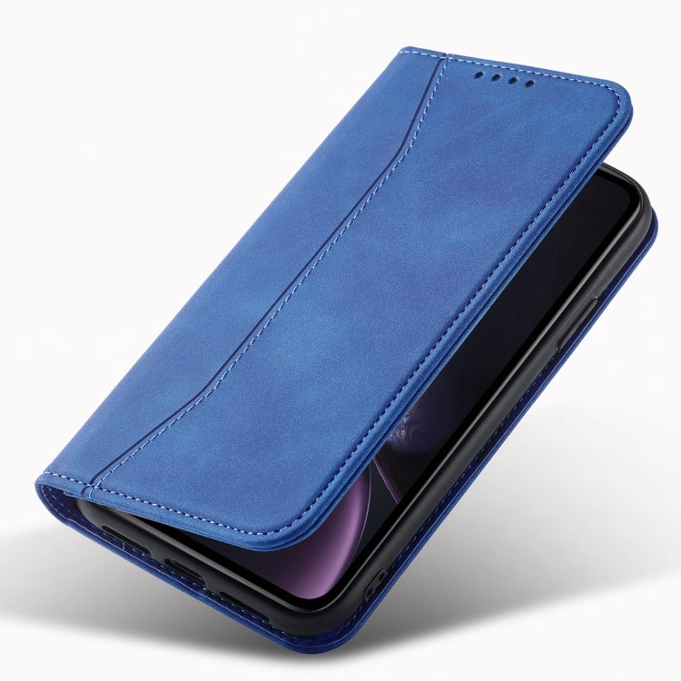 For iPhone XR Magnetic Dual-fold Leather Case